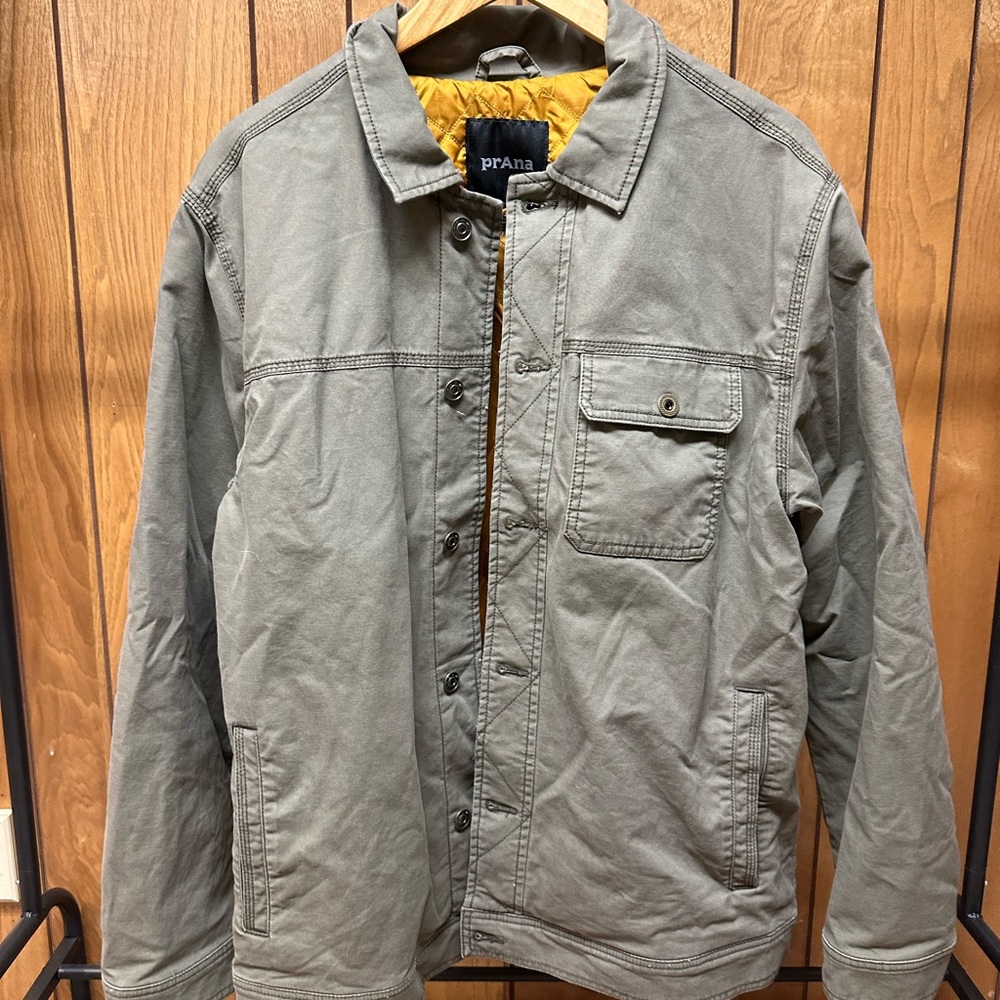 Prana Gray and Gold Men's Jacket